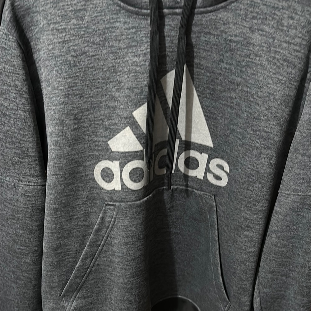 Adidas Charcoal and Black Hoodie